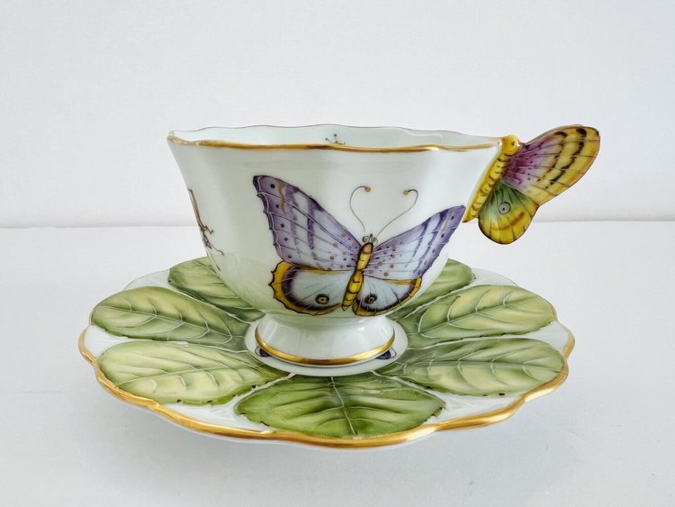 BH48 - Butterfly Handle Cup & Saucer by Anna Weatherley