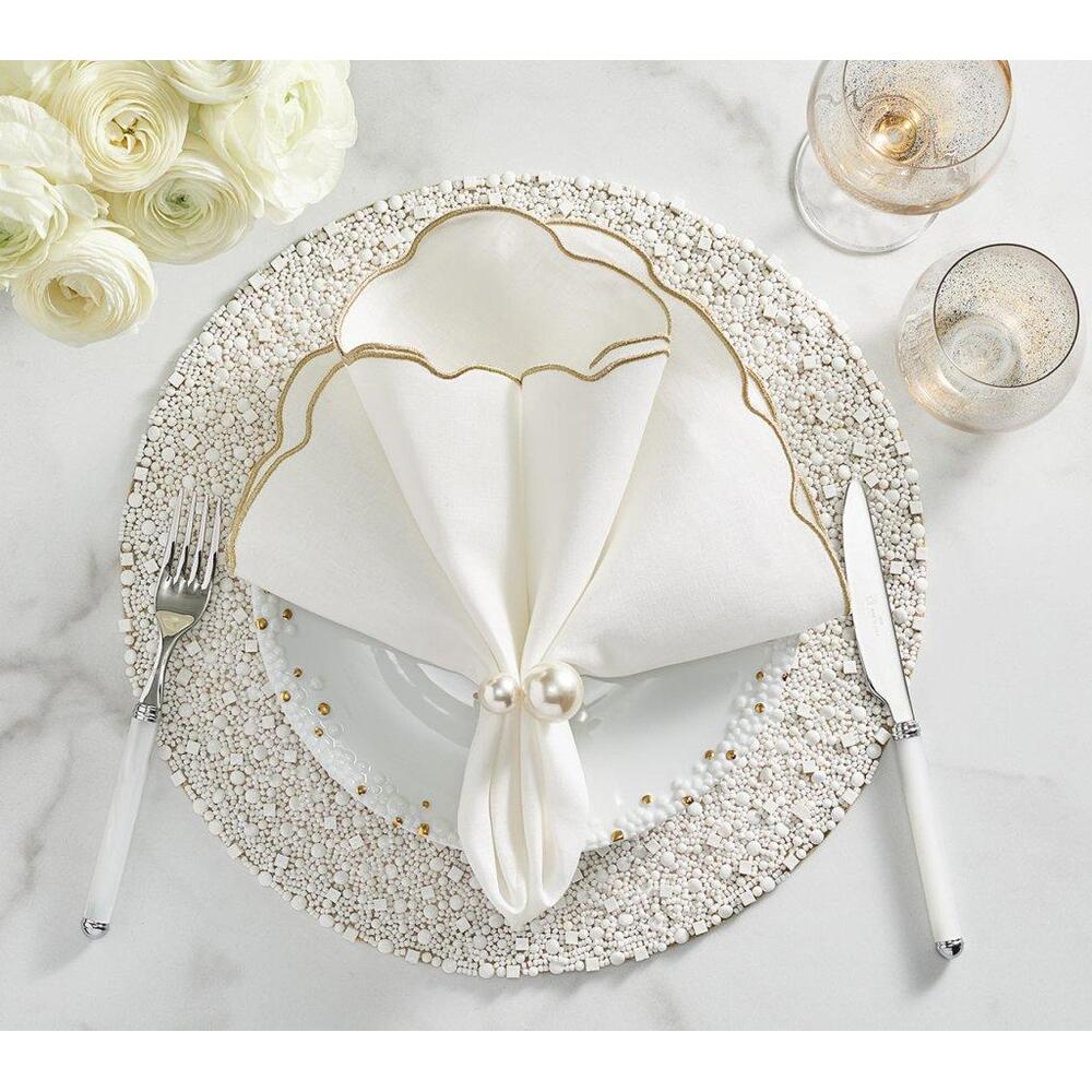 Bianco Placemat in White - Set of 4 by Kim Seybert 1