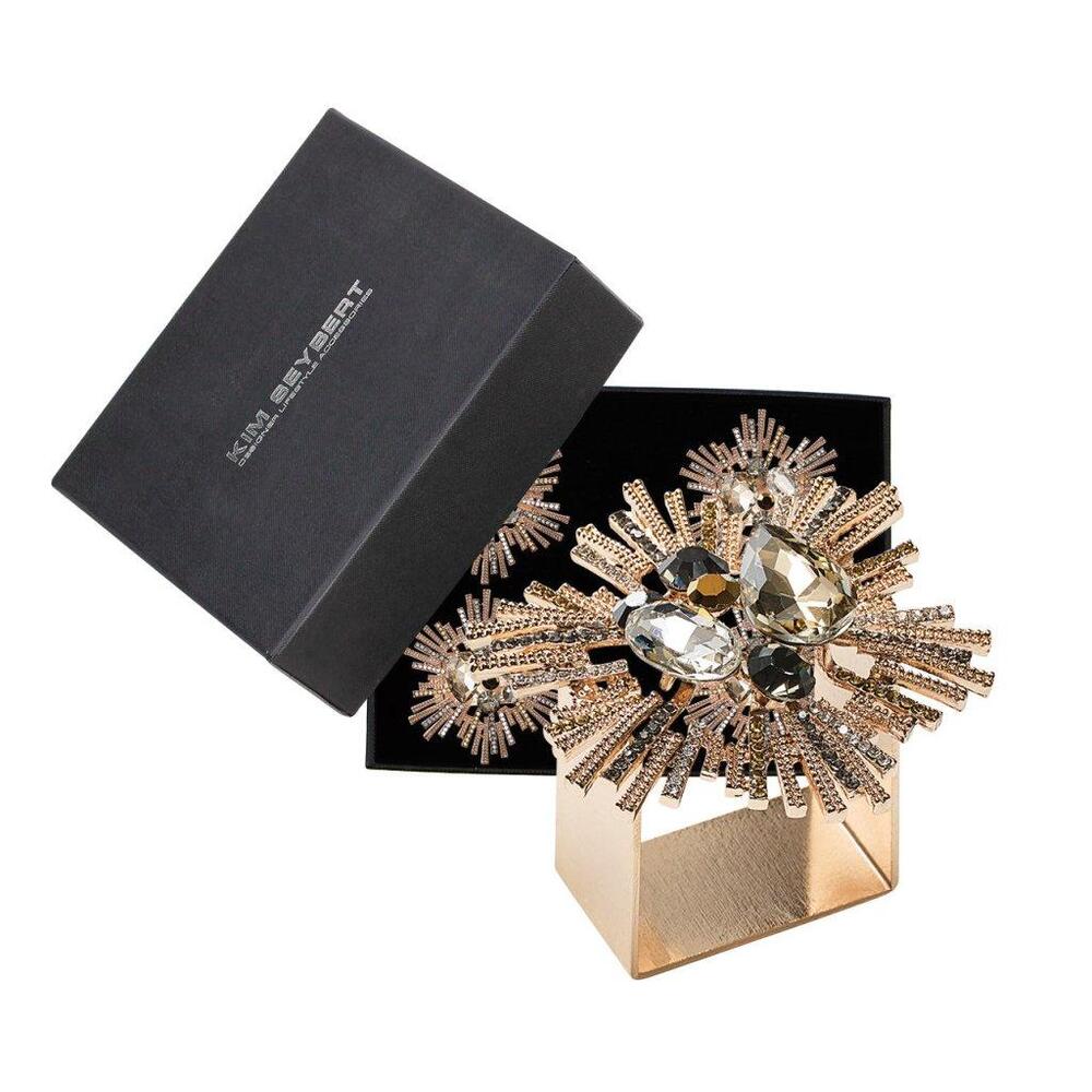 Bijoux Napkin Ring Champagne & Crystal by Kim Seybert 4