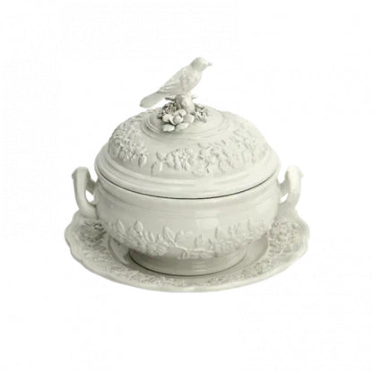 Bird Tureen & Stand - Creamware by Mottahedeh Additional Image -1
