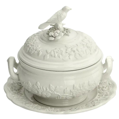 Bird Tureen & Stand - Creamware by Mottahedeh Additional Image -2