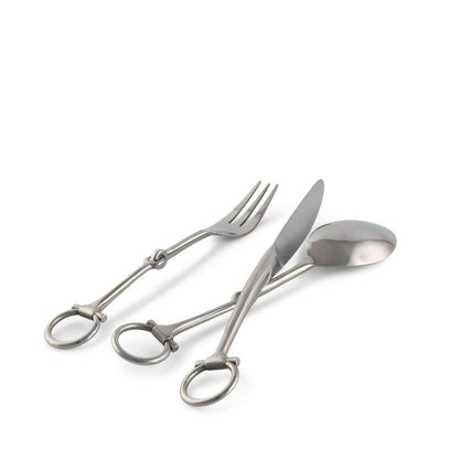 Bit Five piece Flatware Set - Stainless Steel Matt Silver by Vagabond House 2