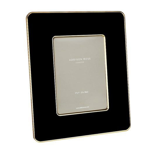 Black & Gold Enamel Studio Photo Frame 5cm by Addison Ross