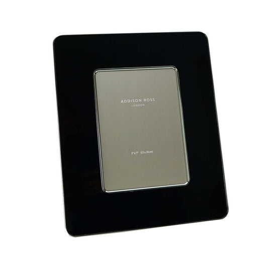 Black & Silver Enamel Studio Photo Frame 5cm by Addison Ross