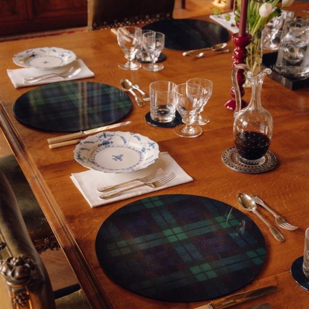 Black Watch Tartan Placemats- Set of 4 by Addison Ross 1