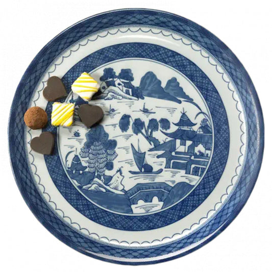 Blue Canton Cake Plate by Mottahedeh