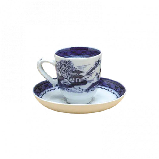 Blue Canton Demi Cup & Saucer by Mottahedeh