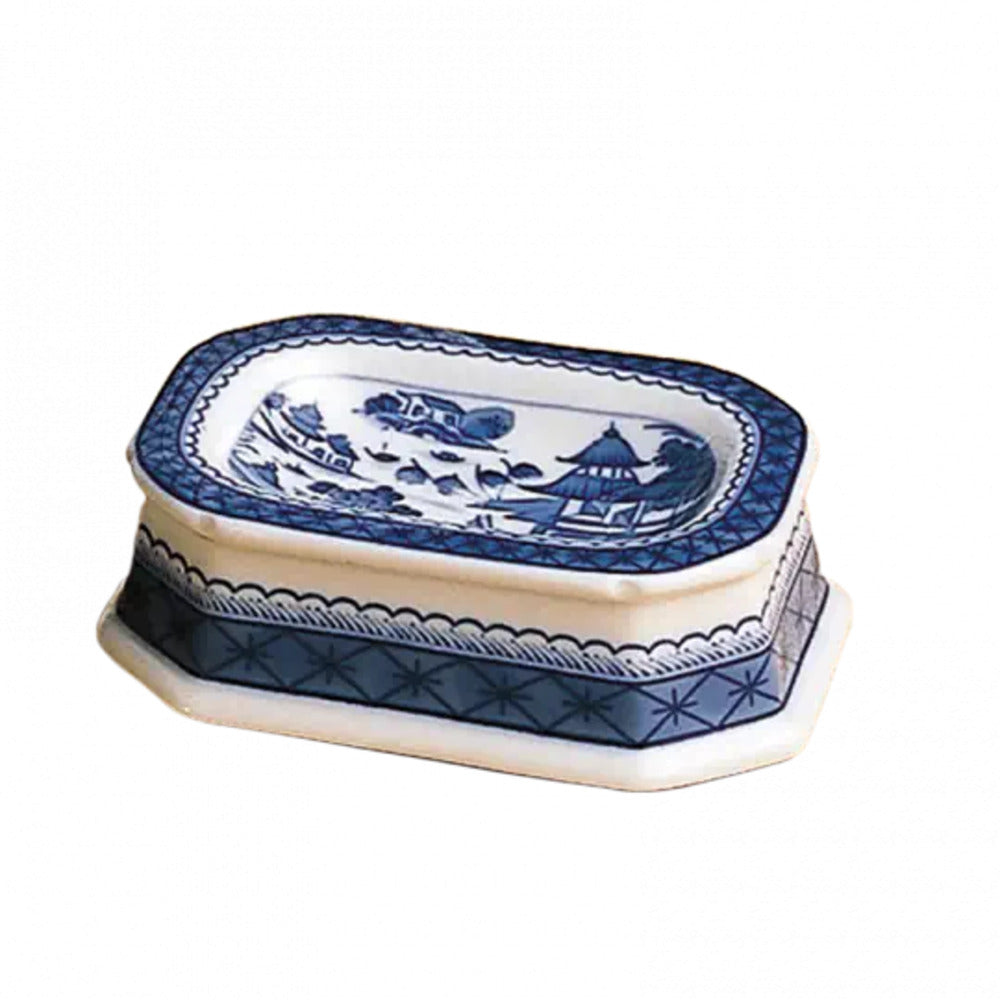 Blue Canton Master Salt Dish by Mottahedeh