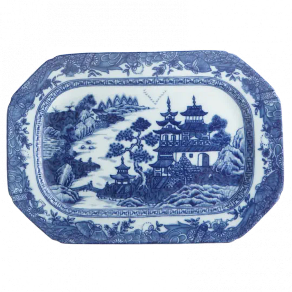 Blue Canton Octagonal Cookie Plate by Mottahedeh