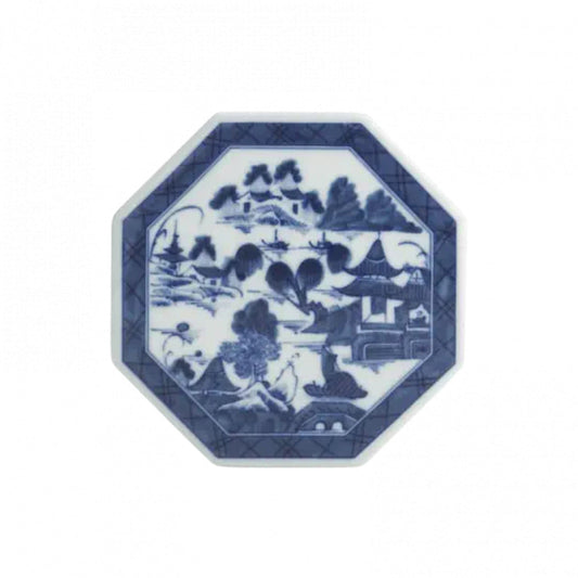 Blue Canton Octagonal Tile by Mottahedeh