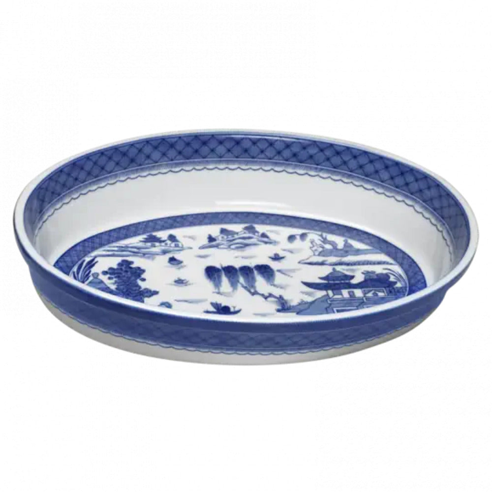Blue Canton Oval Baking Dish by Mottahedeh