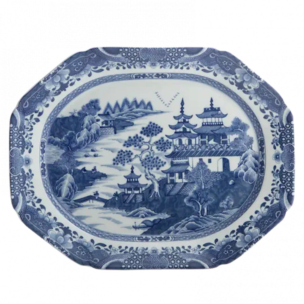 Blue Canton Medium Platter by Mottahedeh