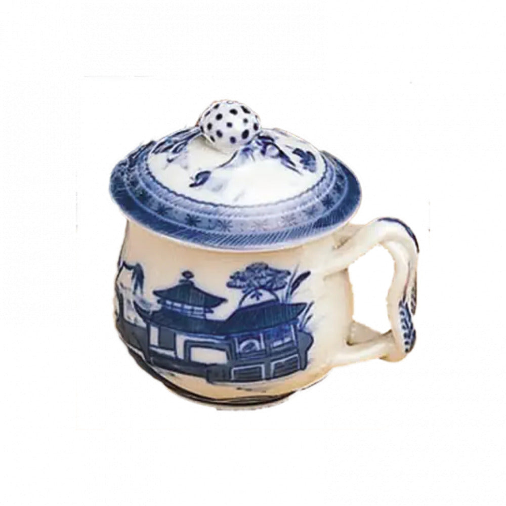 Blue Canton Pot De Creme & Lid by Mottahedeh