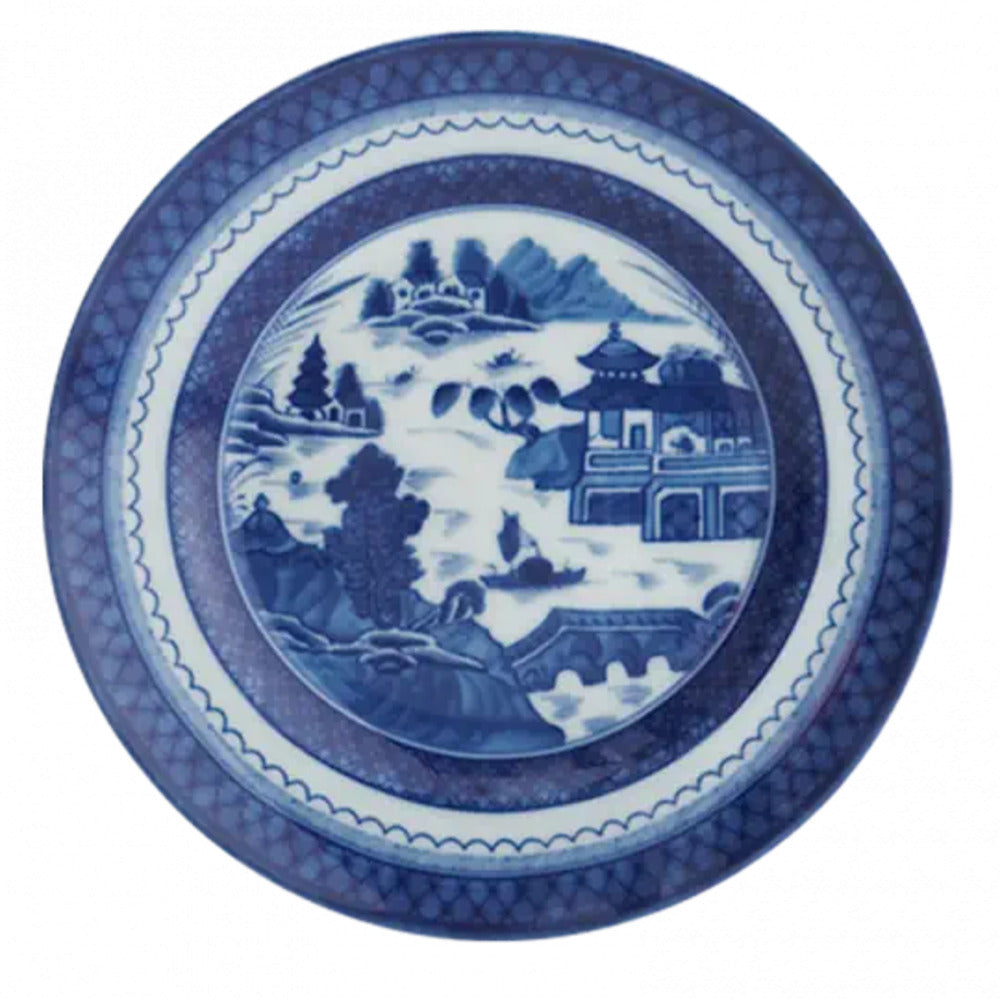 Blue Canton Rim Soup Plate by Mottahedeh