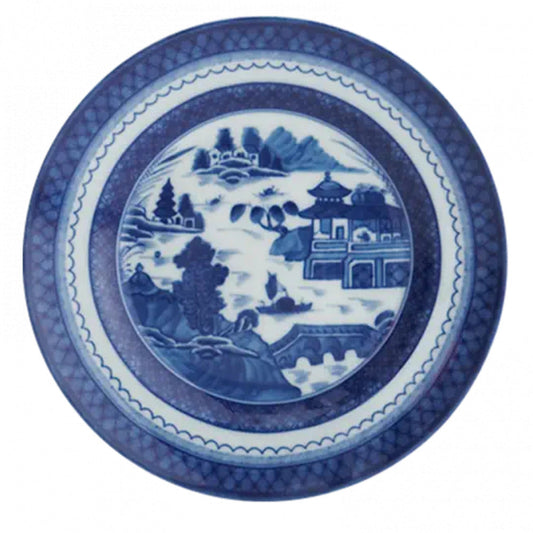 Blue Canton Rim Soup Plate by Mottahedeh