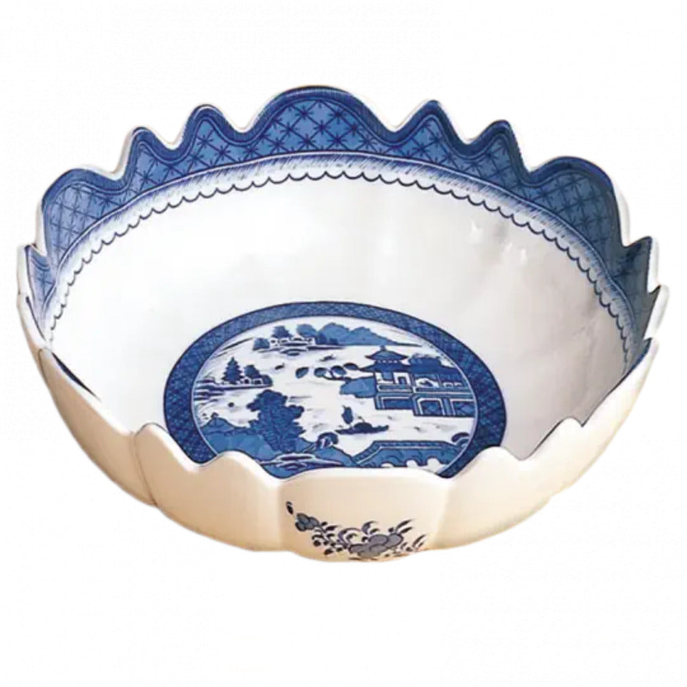 Blue Canton Scalloped Bowl by Mottahedeh