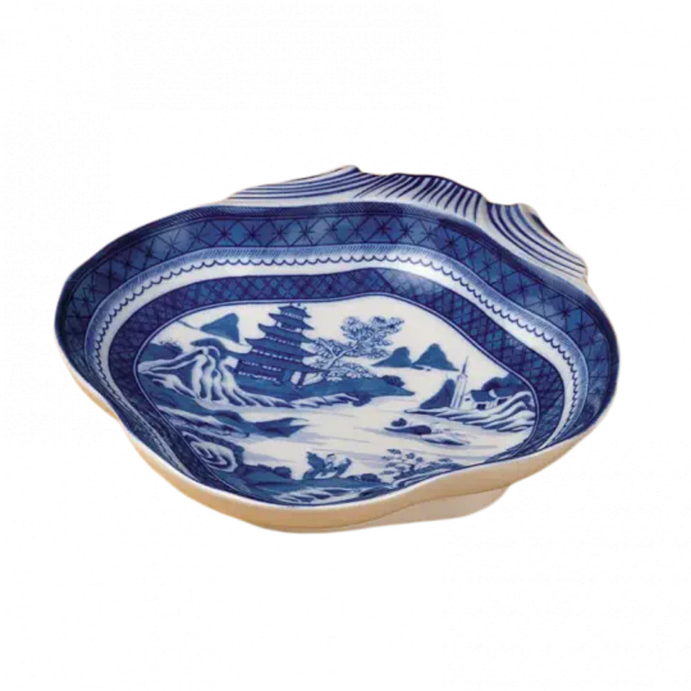 Blue Canton Shell Dish by Mottahedeh