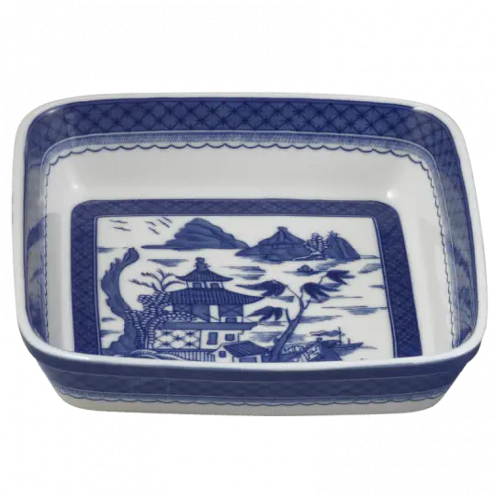Blue Canton Square Baking Dish by Mottahedeh
