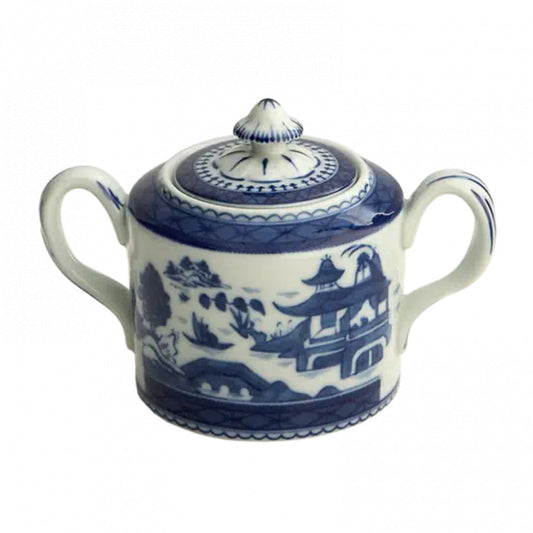 Blue Canton Sugar Bowl & Cover by Mottahedeh