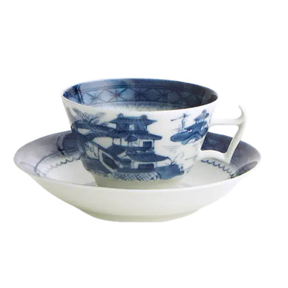 Blue Canton Tea Cup & Saucer by Mottahedeh Additional Image -1