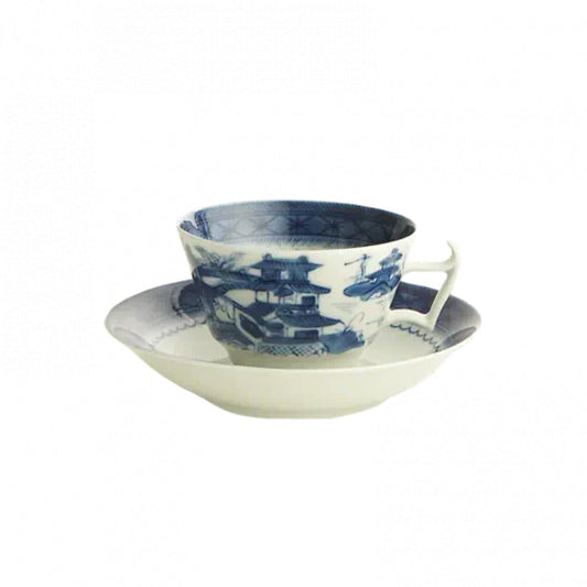 Blue Canton Tea Cup & Saucer by Mottahedeh