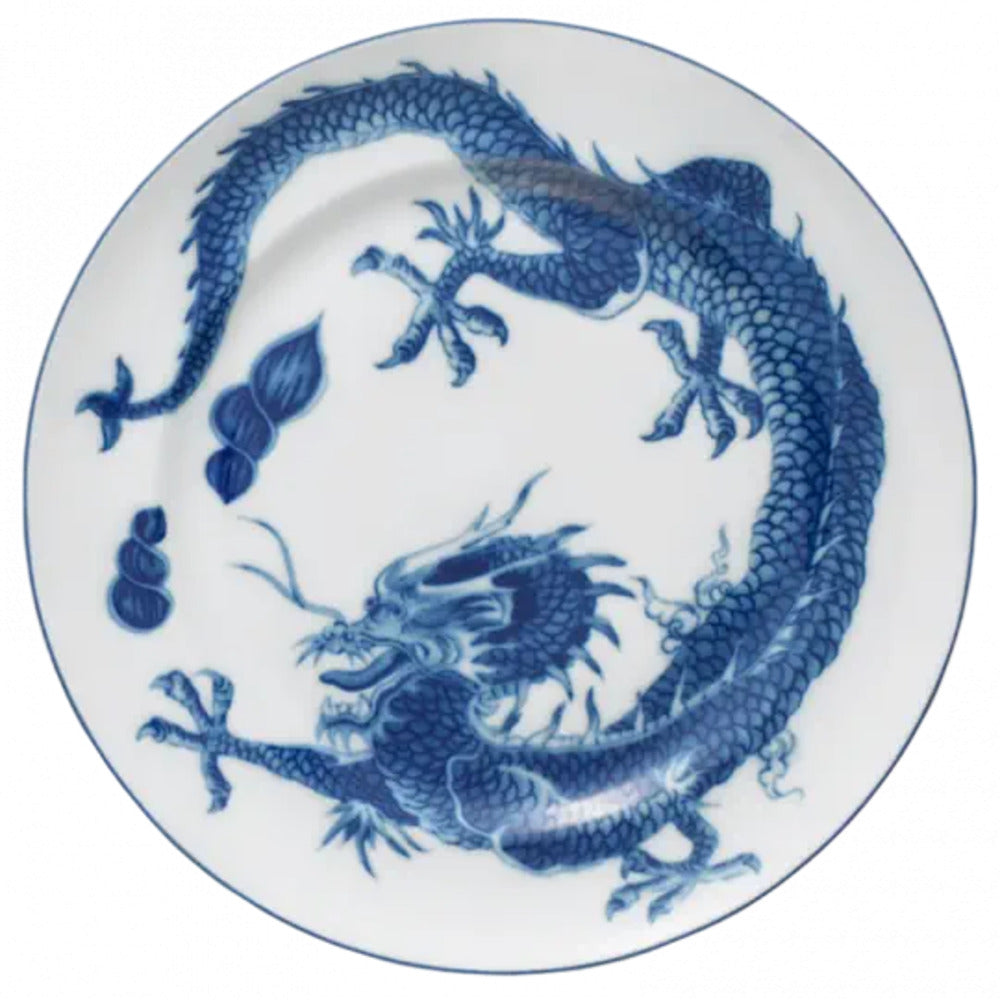 Blue Dragon Dinner Plate by Mottahedeh