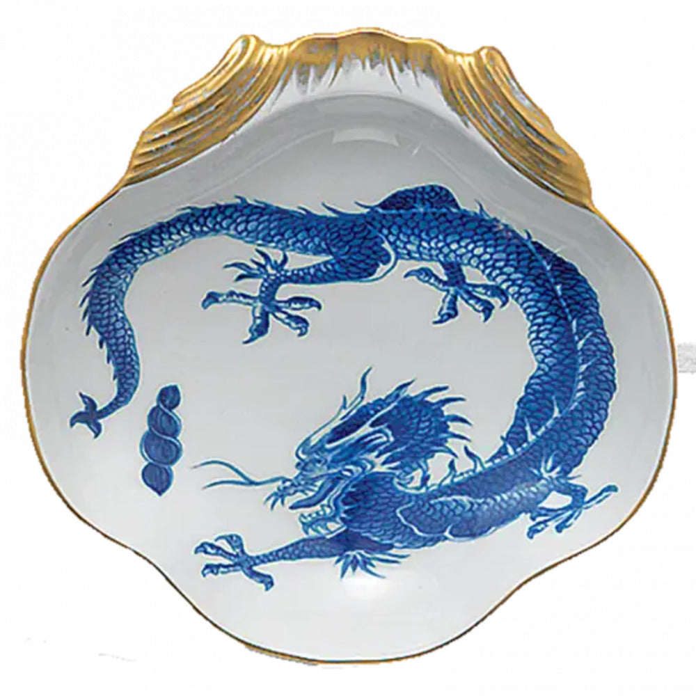 Blue Dragon Shell Dish by Mottahedeh