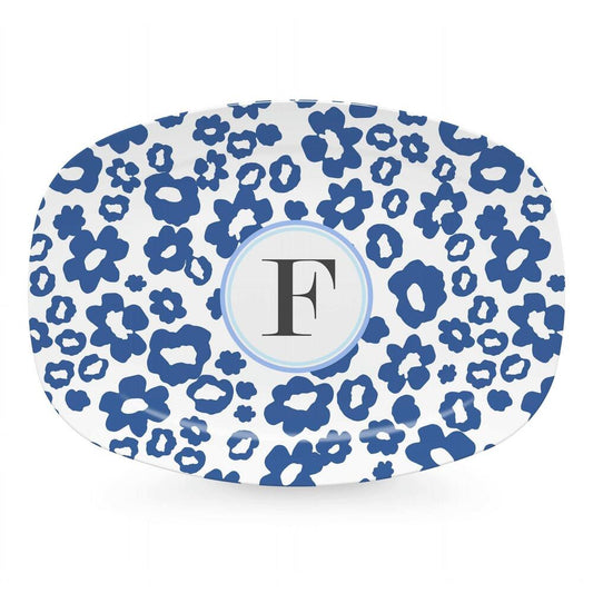 Blue Flower Power Platter - F by Mariposa 