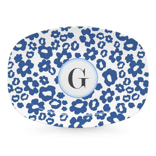 Blue Flower Power Platter - G by Mariposa 