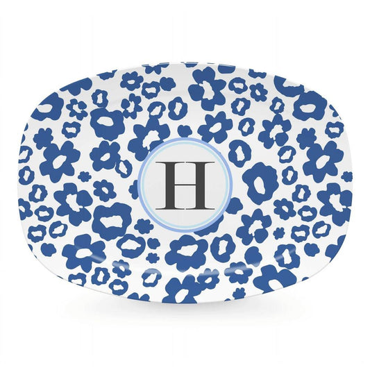 Blue Flower Power Platter - H by Mariposa 