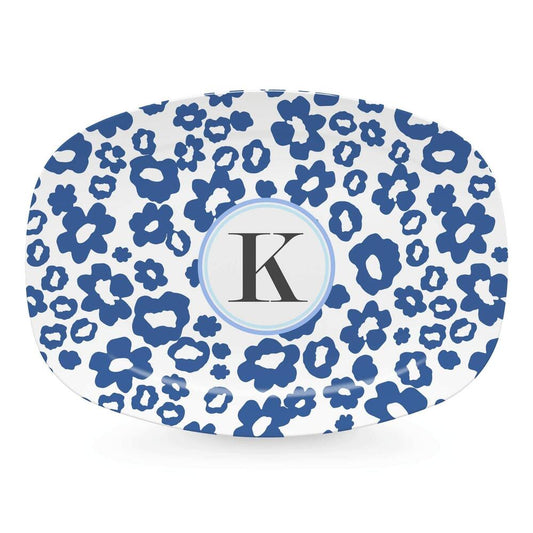 Blue Flower Power Platter - K by Mariposa 