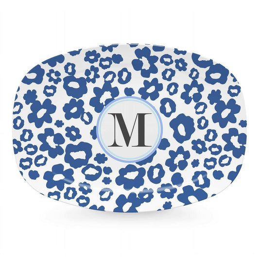 Blue Flower Power Platter - M by Mariposa 