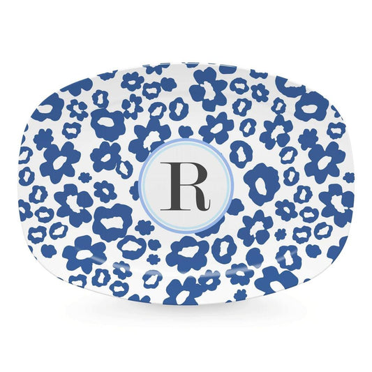 Blue Flower Power Platter - R by Mariposa 