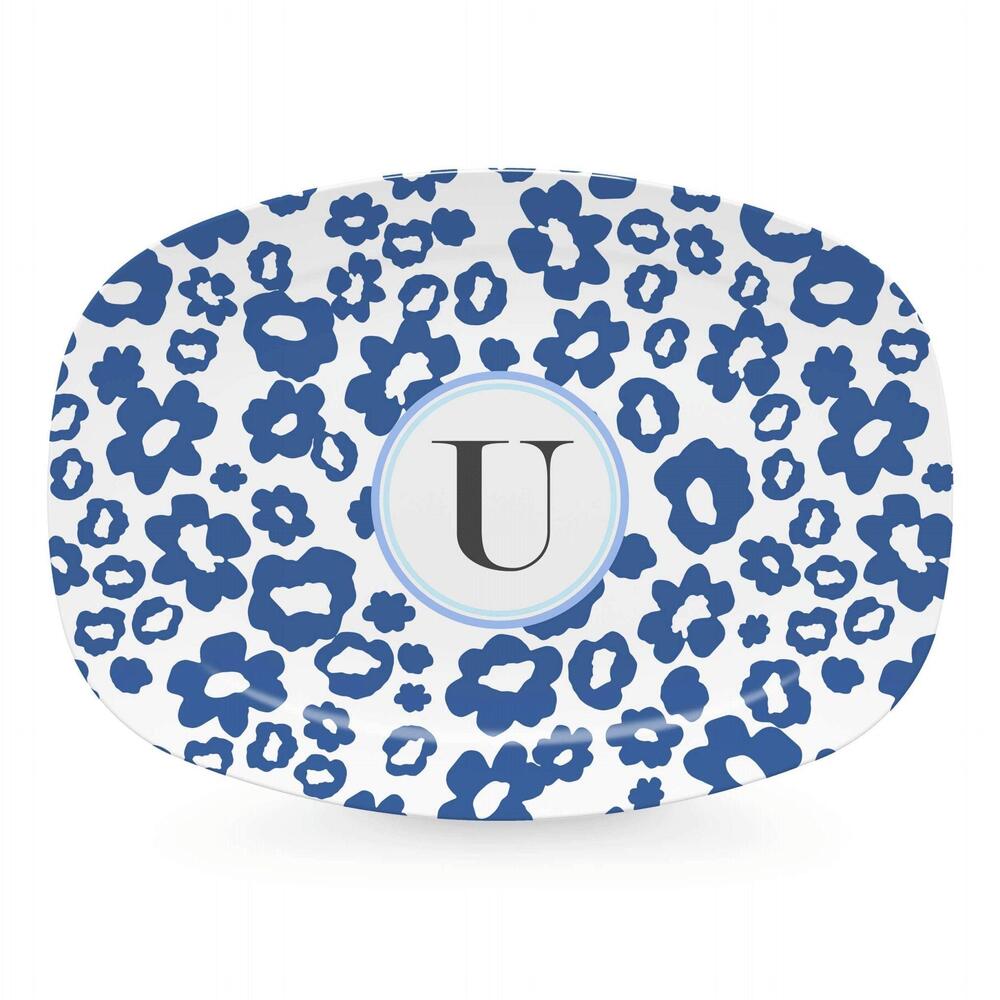 Blue Flower Power Platter - U by Mariposa 