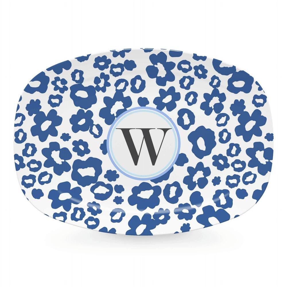 Blue Flower Power Platter - W by Mariposa 