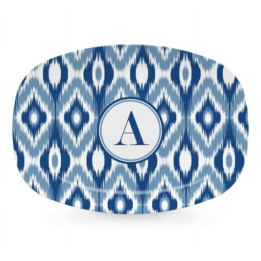 Blue Ikat Platter - A by Mariposa 