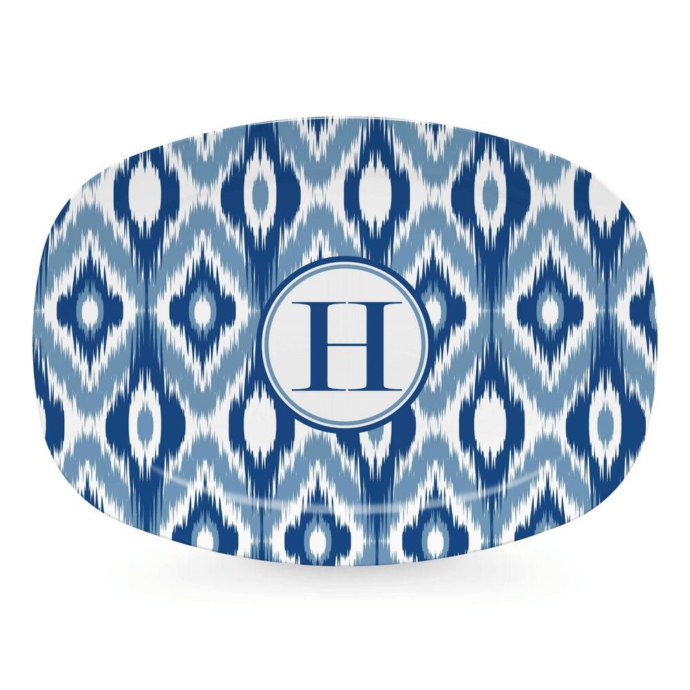 Blue Ikat Platter - H by Mariposa 