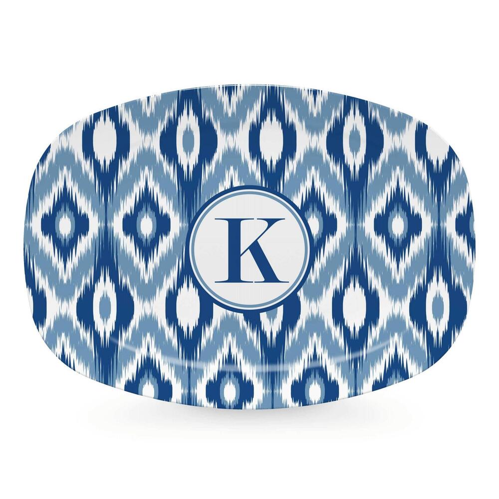 Blue Ikat Platter - K by Mariposa 