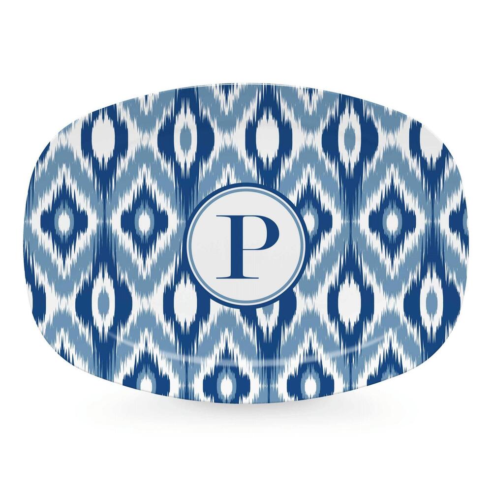 Blue Ikat Platter - P by Mariposa 