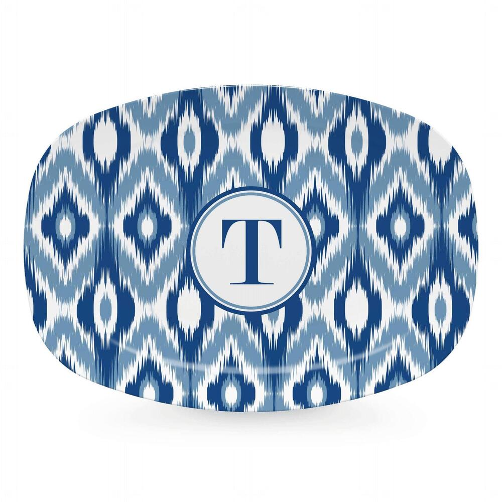 Blue Ikat Platter - T by Mariposa 