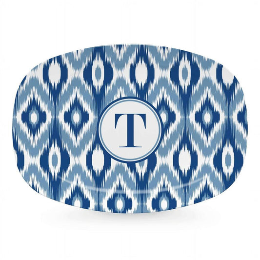 Blue Ikat Platter - T by Mariposa 