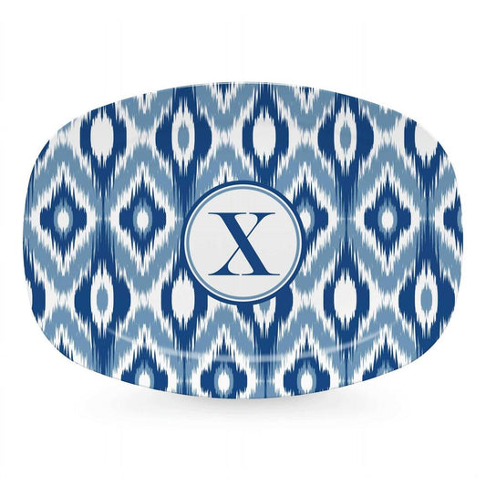 Blue Ikat Platter - X by Mariposa 