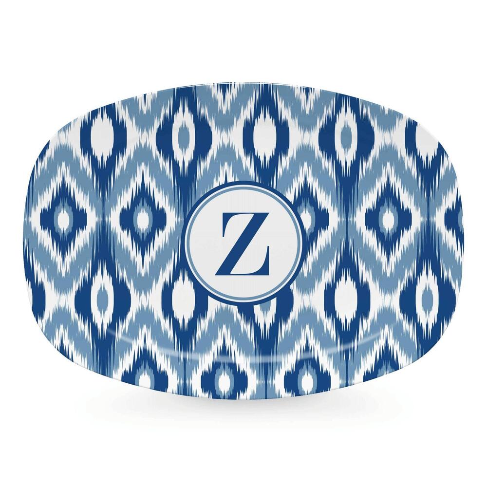 Blue Ikat Platter - Z by Mariposa 