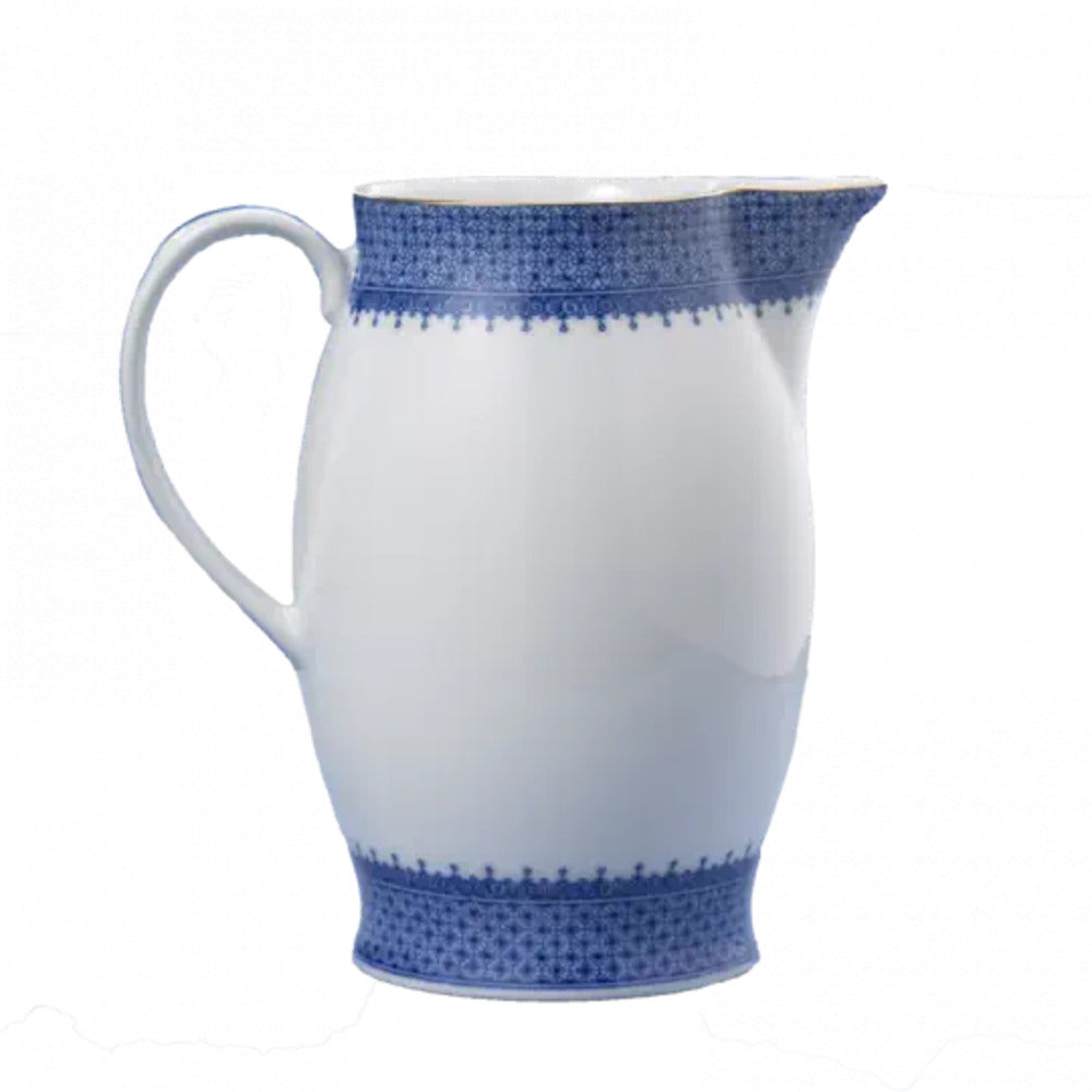 Blue Lace Pitcher by Mottahedeh