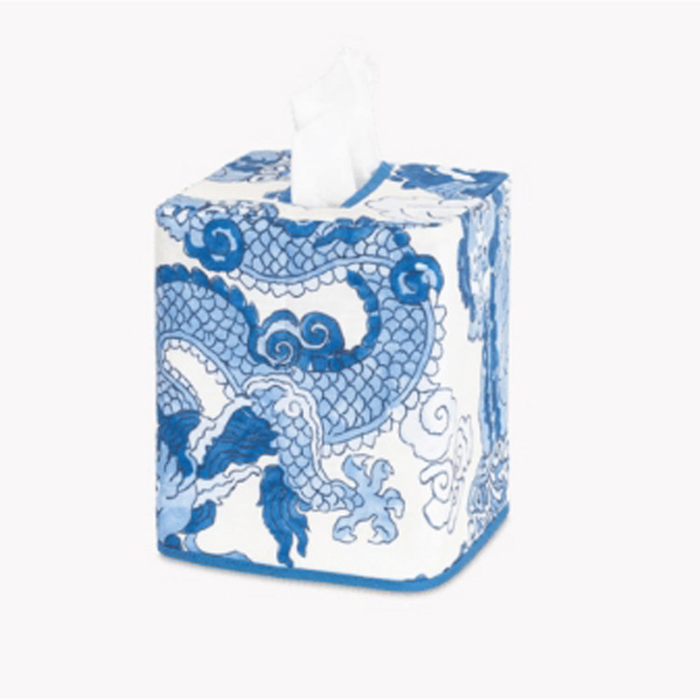 Blue Magic Mountain Tissue Box Cover Lilac by Matouk