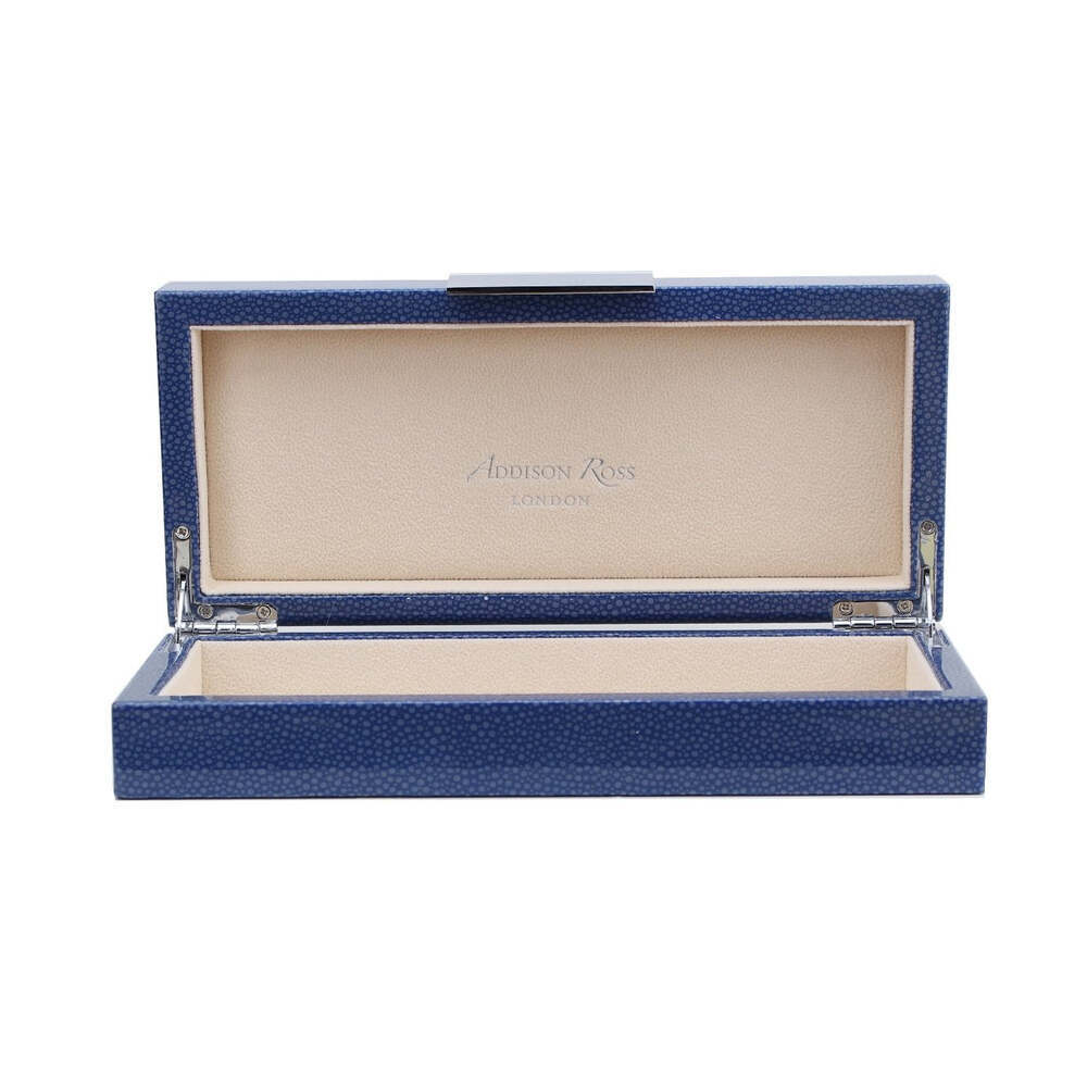 Blue Shagreen Box With Gold by Addison Ross 1