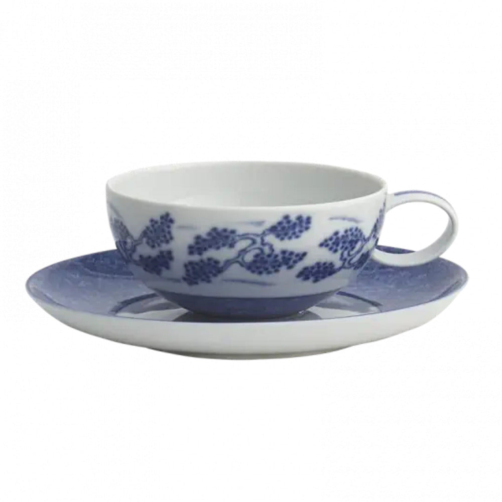 Blue Shou Breakfast Cup & Saucer by Mottahedeh