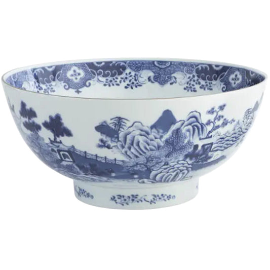 Blue & White Clivedon Punch Bowl by Mottahedeh