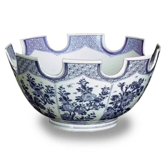 Blue & White Monteith Bowl by Mottahedeh