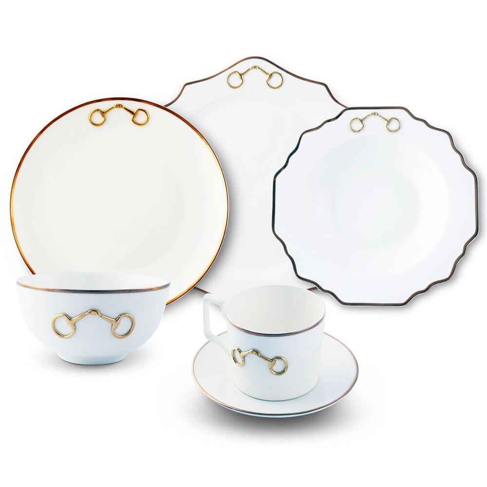 Bone China Gold Bit Dinnerware by Vagabond House 